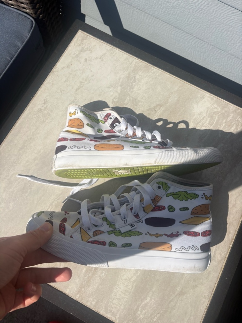 Rare Y2K DC Shoes Bob’s Burgers high top sneakers. Men’s 9/ W 10.5